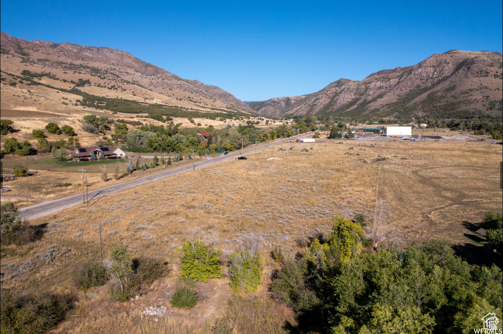 View of mountain feature featuring a rural view