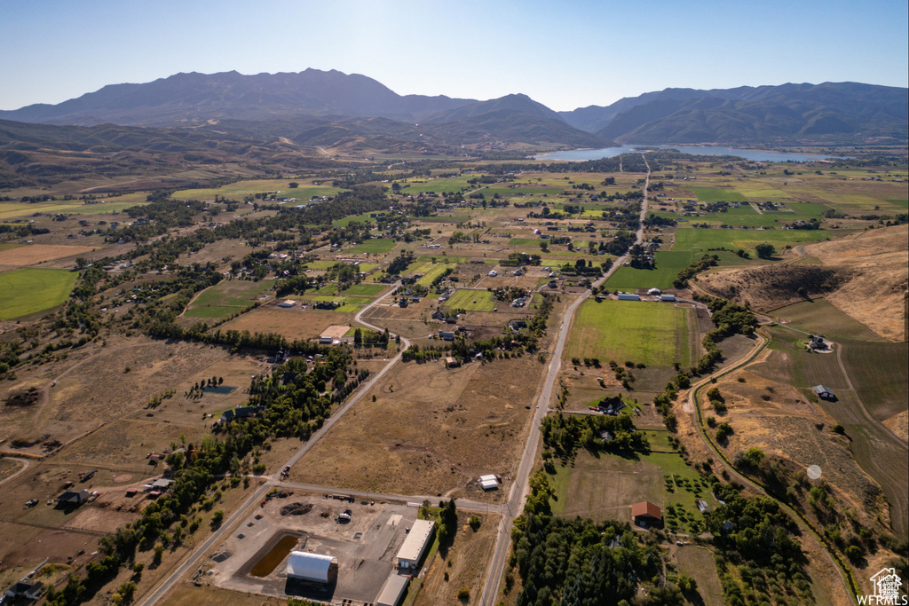 Drone / aerial view with a rural view and a mountain view