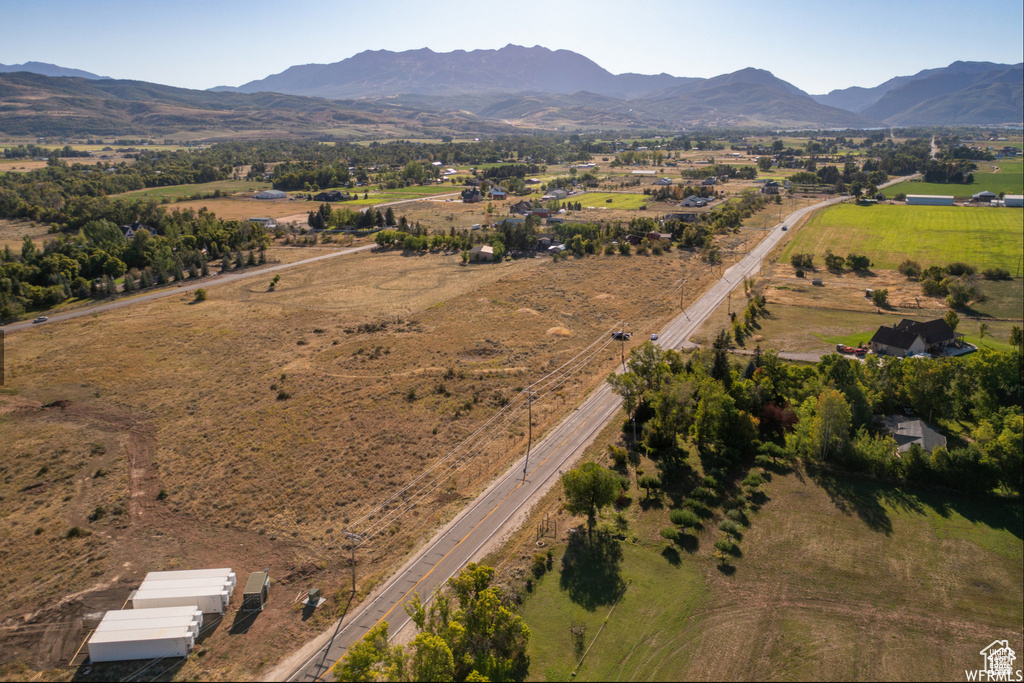 Bird's eye view with a mountain view and a rural view