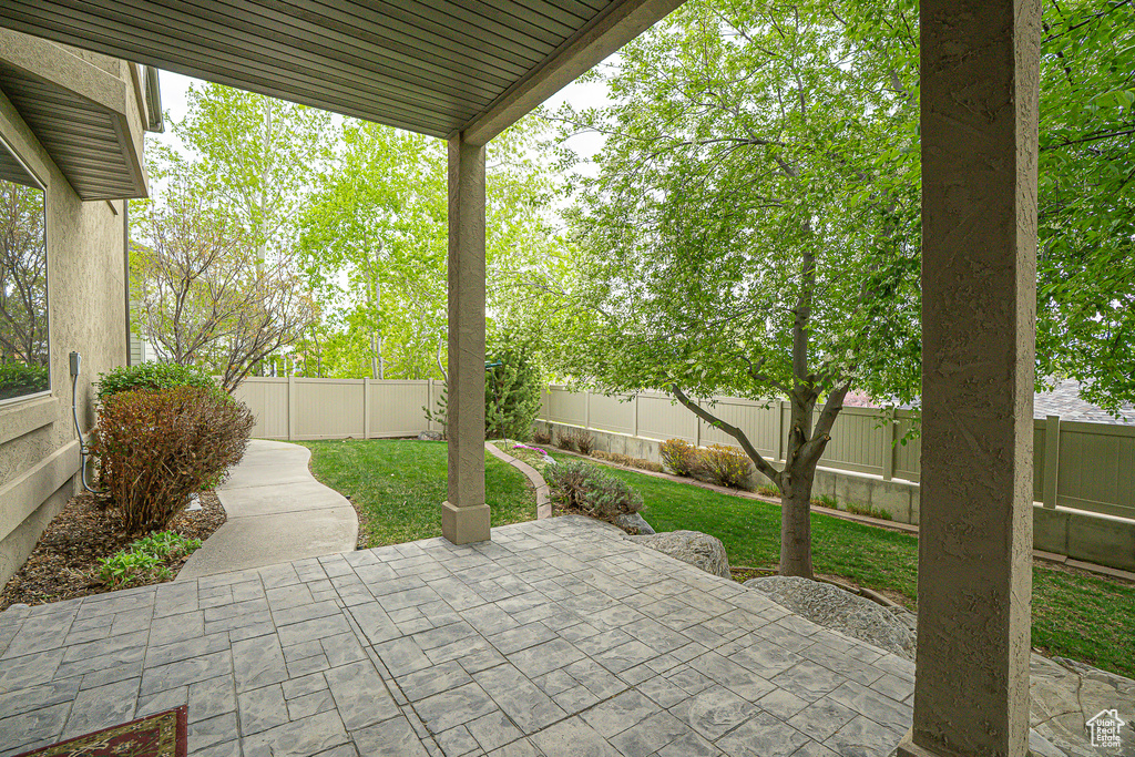 View of patio / terrace with a fenced backyard