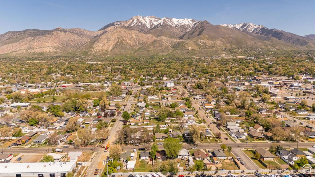 View of mountain feature with a residential view
