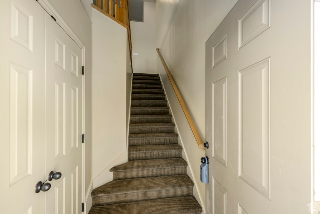 Staircase with baseboards
