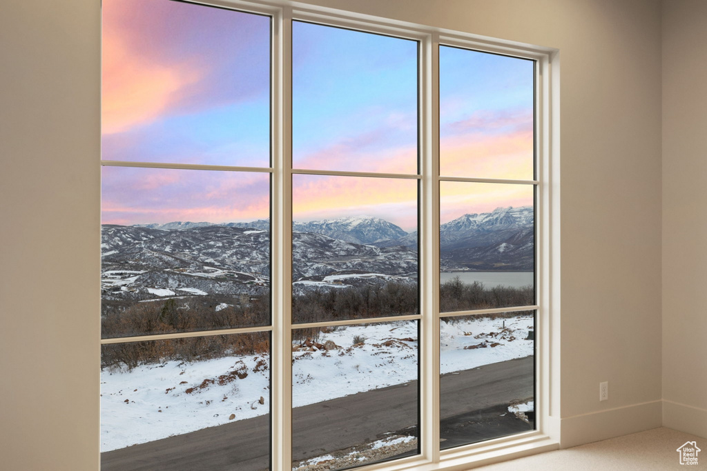 Doorway with a mountain view