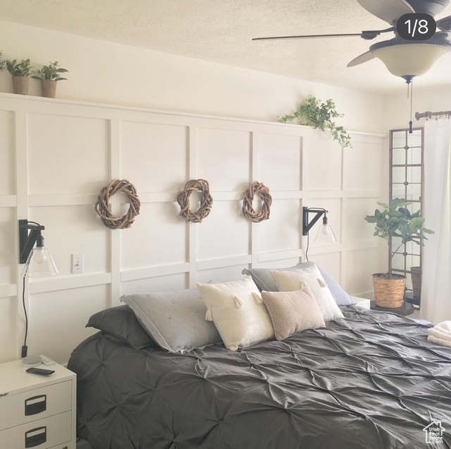 Bedroom with ceiling fan