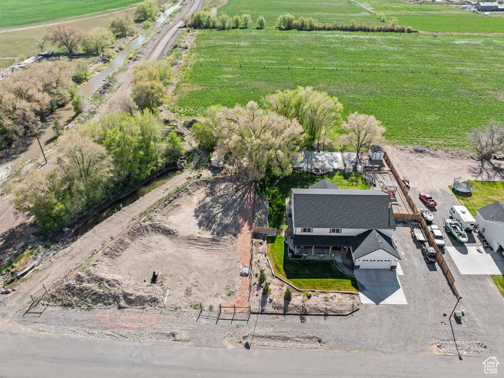 Bird's eye view featuring a rural view