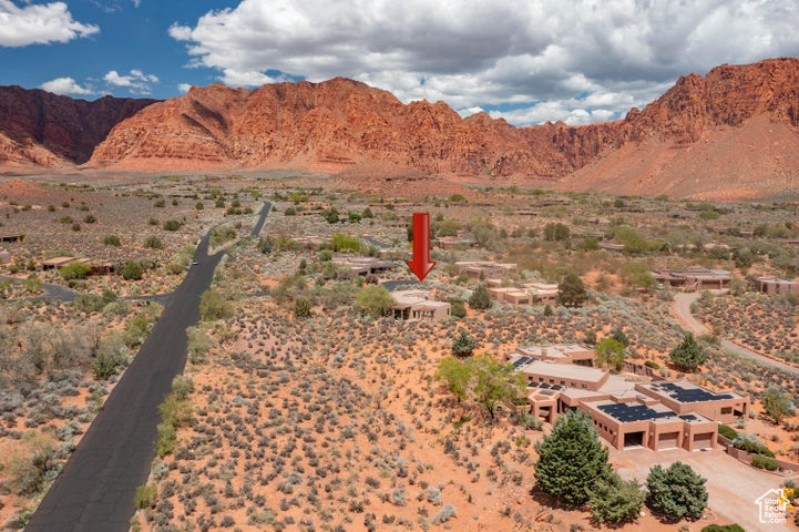 View of mountain feature with view of desert