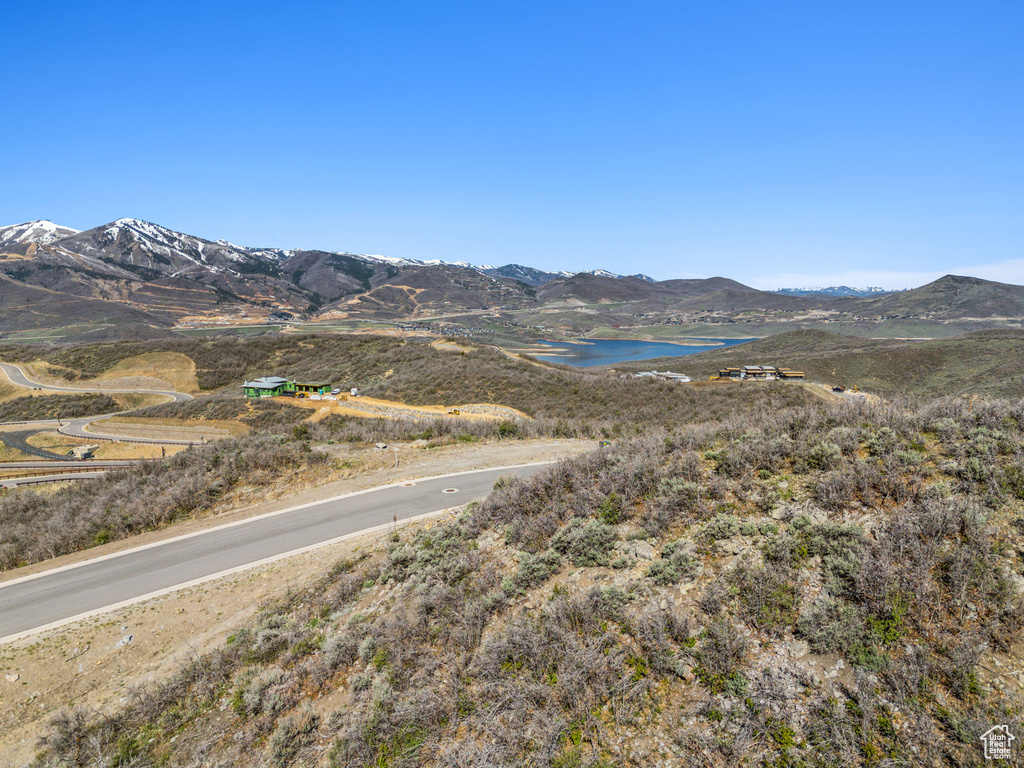 Mountain view with a water view