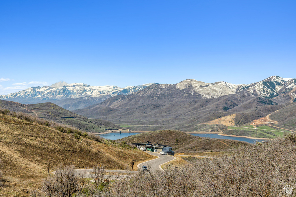 Mountain view with a water view