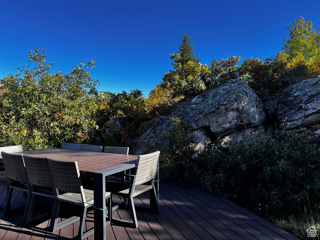 View of wooden terrace