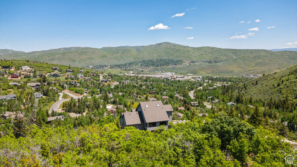 Mountain view with nearby suburban area