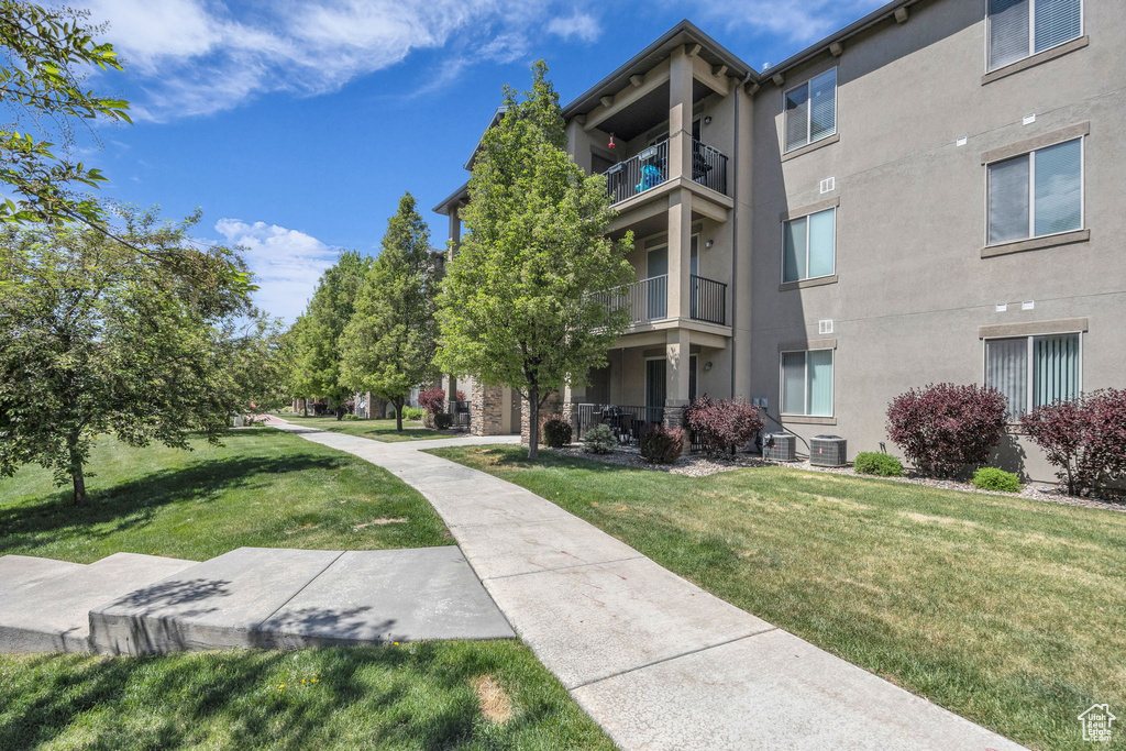 View of community with a lawn