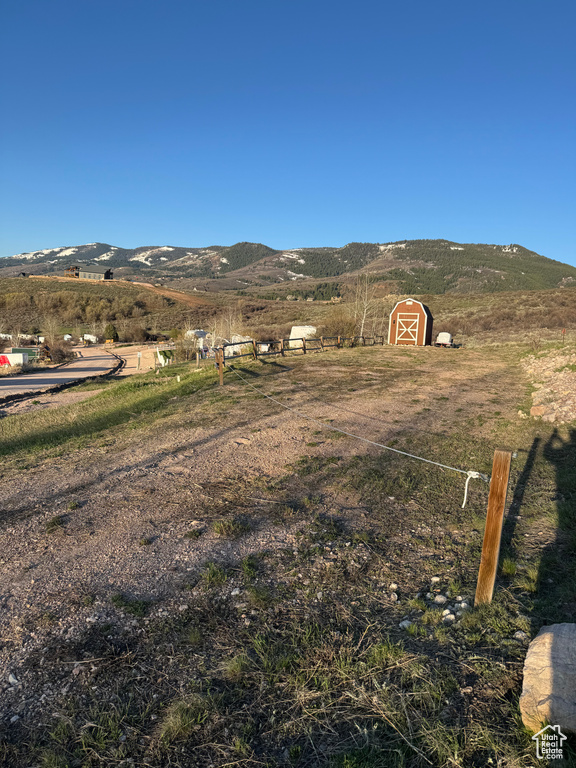 Mountain view with a rural view