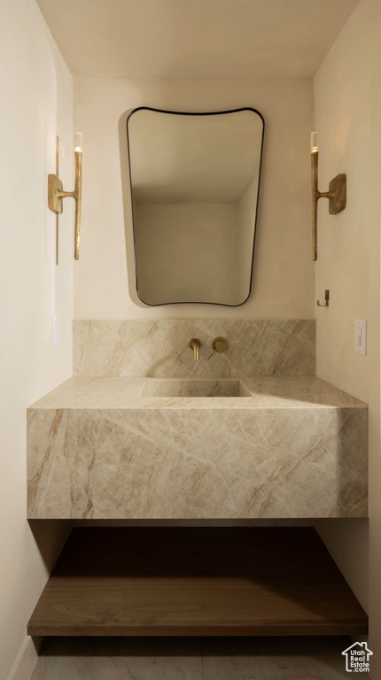 Bathroom featuring vanity