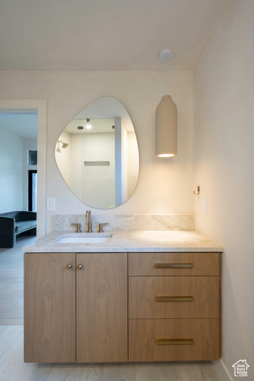 Bathroom featuring vanity