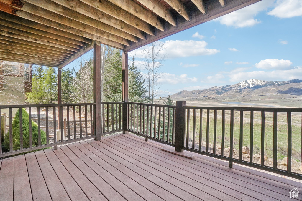 Deck with a mountain view