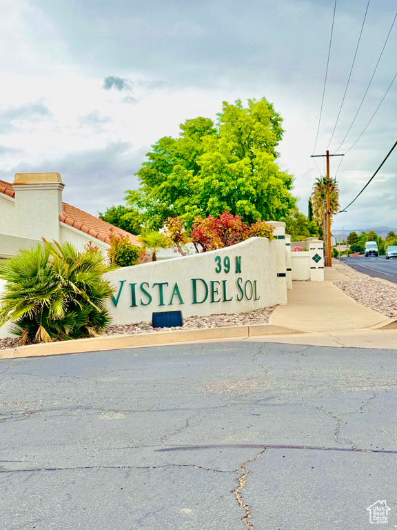 View of community sign