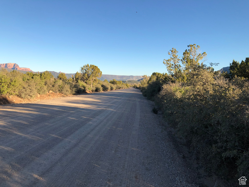 View of road featuring a mountain view