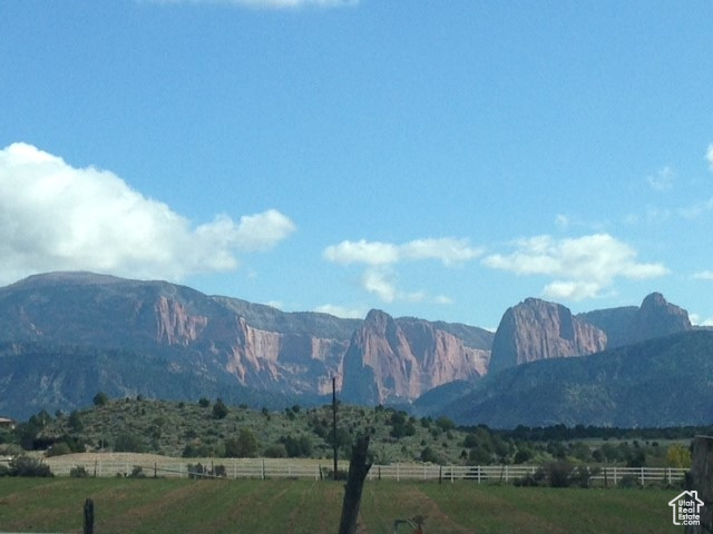 Mountain view featuring a rural view