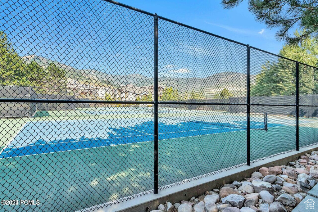 View of sport court with fence