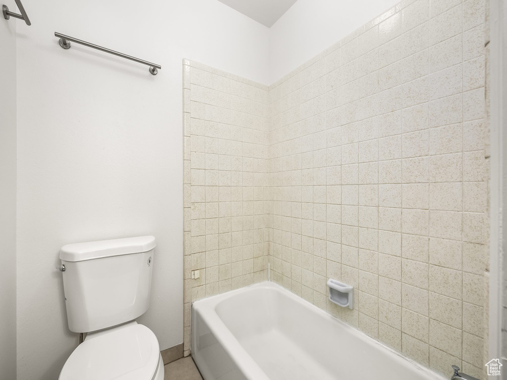 Full bathroom with toilet