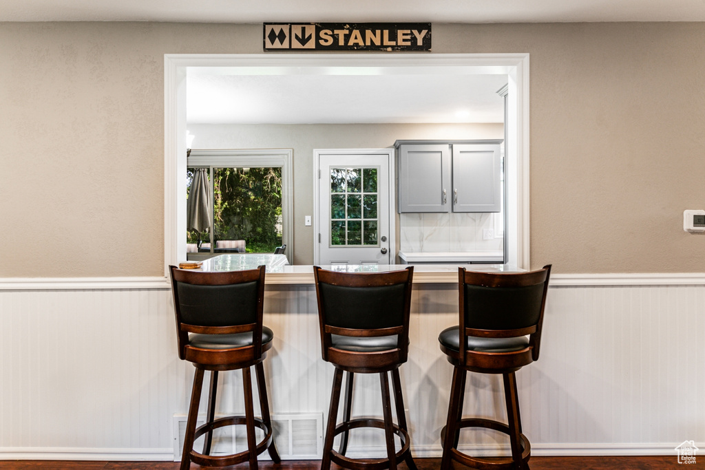 Bar with wainscoting