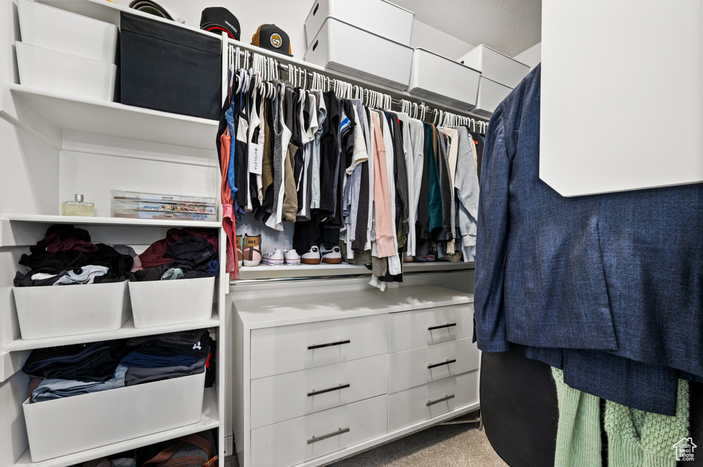 View of spacious closet