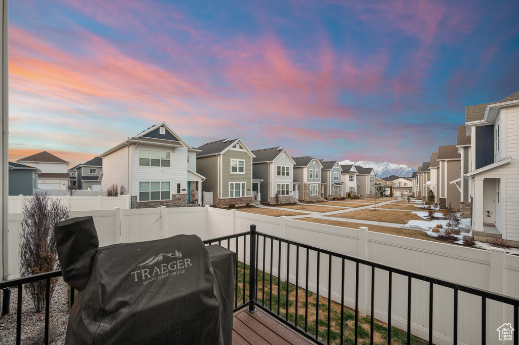 Balcony with a residential view