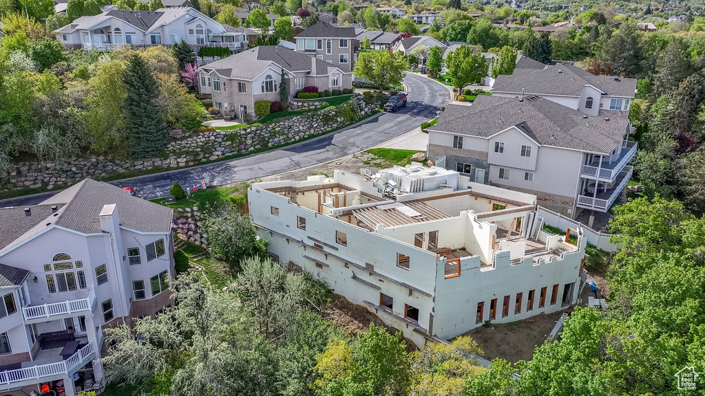 Bird's eye view featuring a residential view