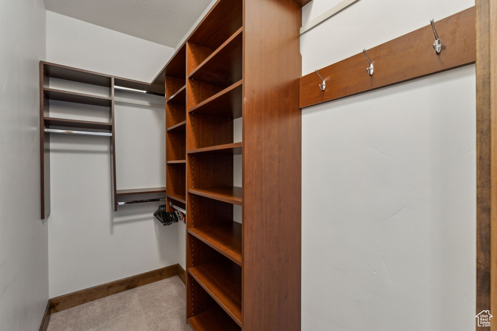 View of walk in closet
