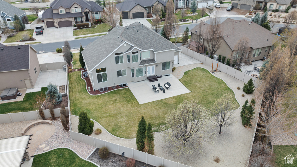 Aerial view featuring a residential view