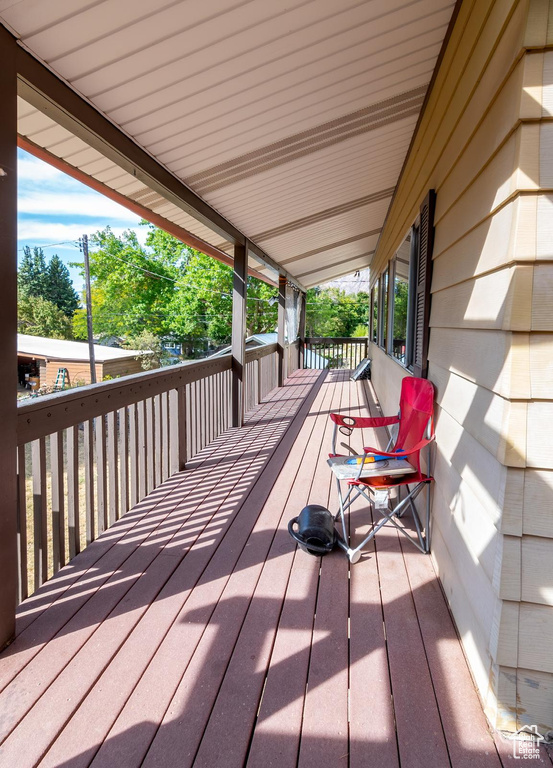 View of wooden terrace