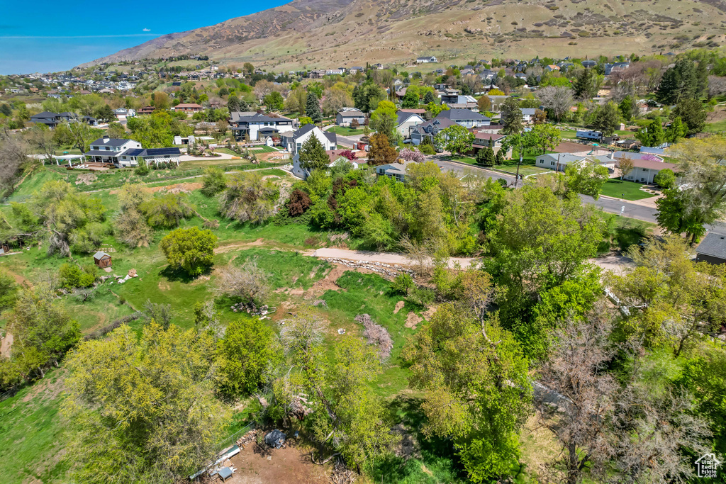 Bird's eye view with a mountain view and a residential view