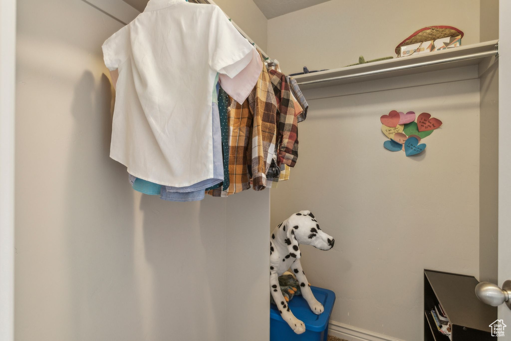 View of spacious closet