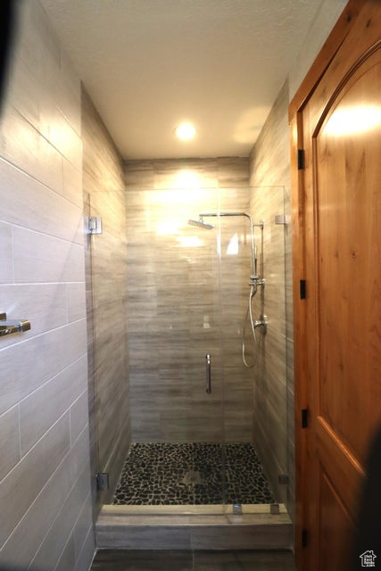 Bathroom featuring a stall shower