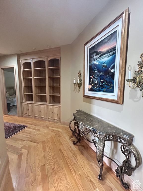 Hall with parquet floors