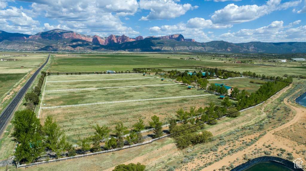 Mountain view featuring a rural view