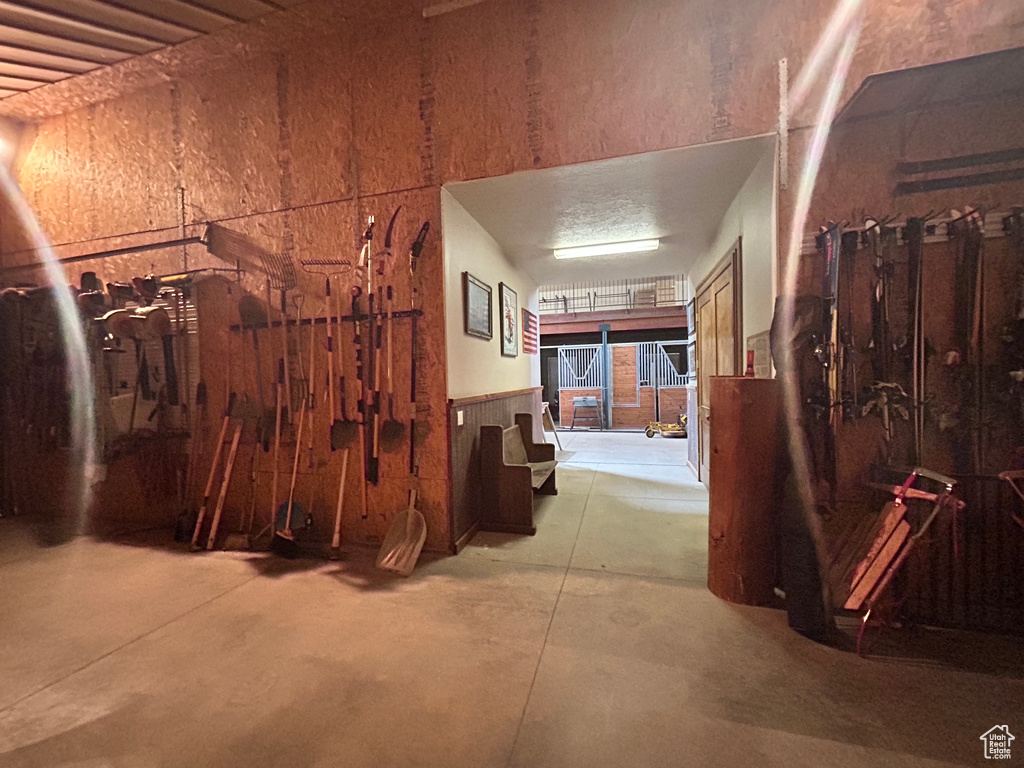 View of horse barn