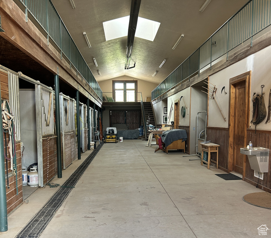 View of horse barn
