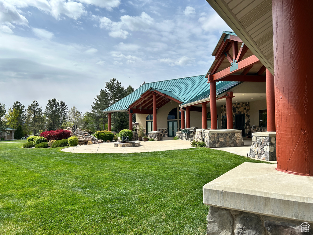View of yard featuring a patio area