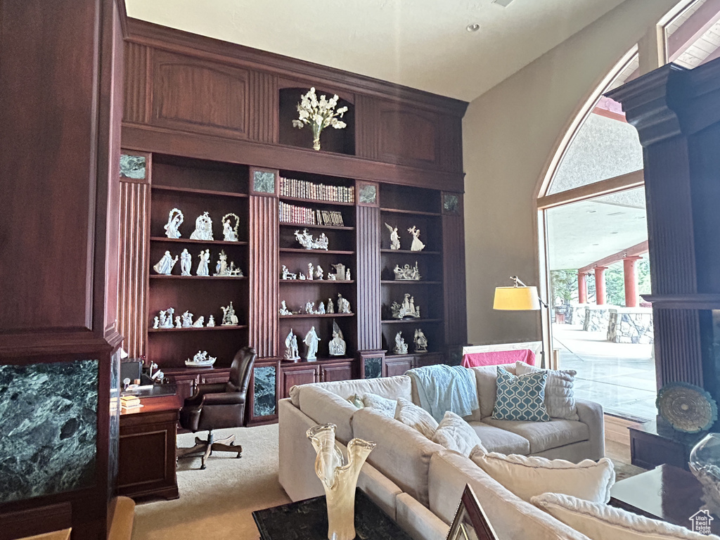 View of carpeted office