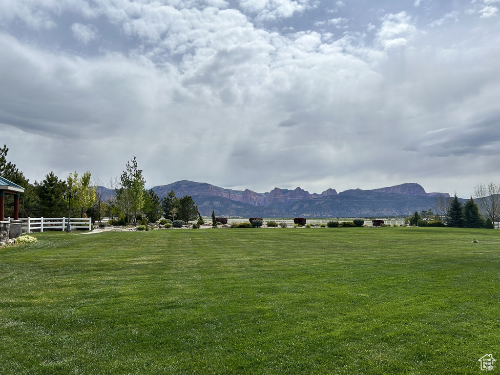 Mountain view featuring a rural view