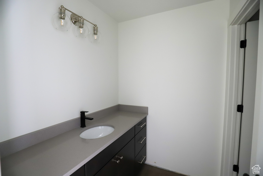 Bathroom featuring vanity