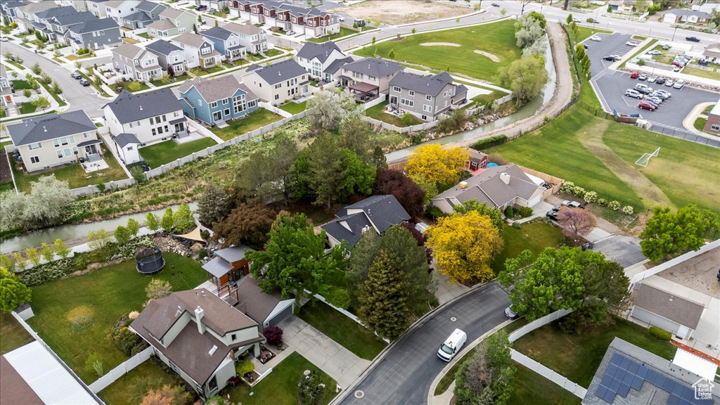 Aerial view with a residential view