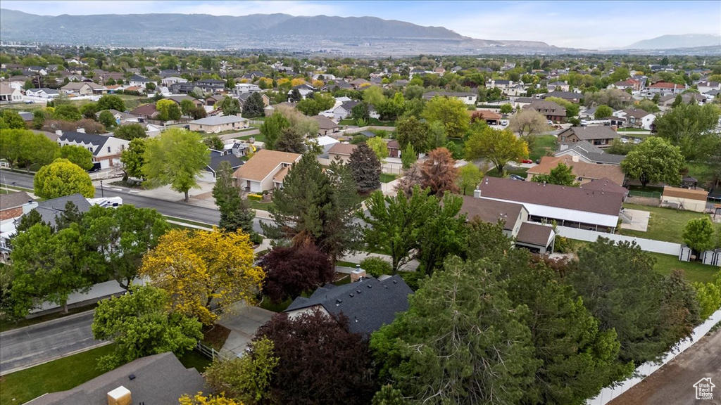 Aerial view with a mountain view and a residential view