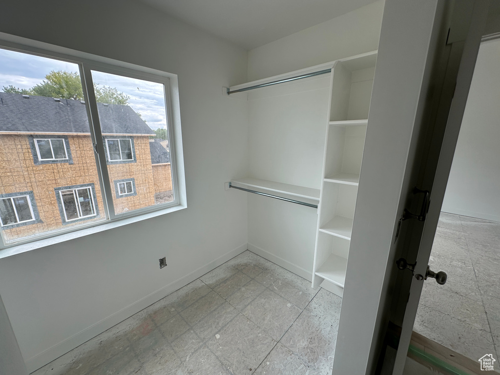 View of spacious closet
