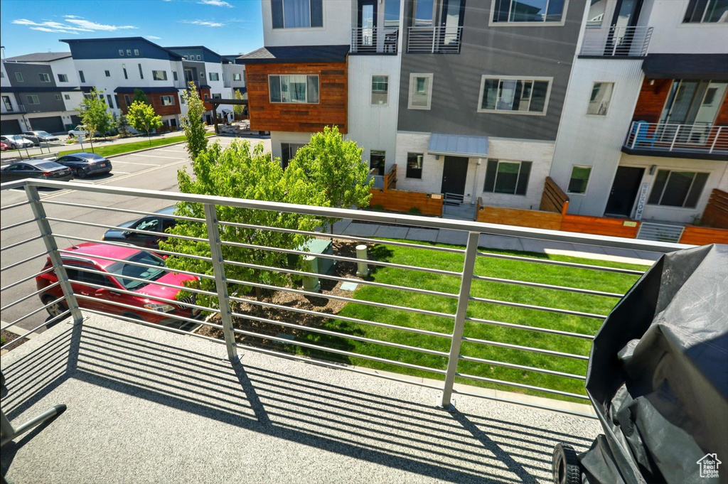 Balcony with a residential view