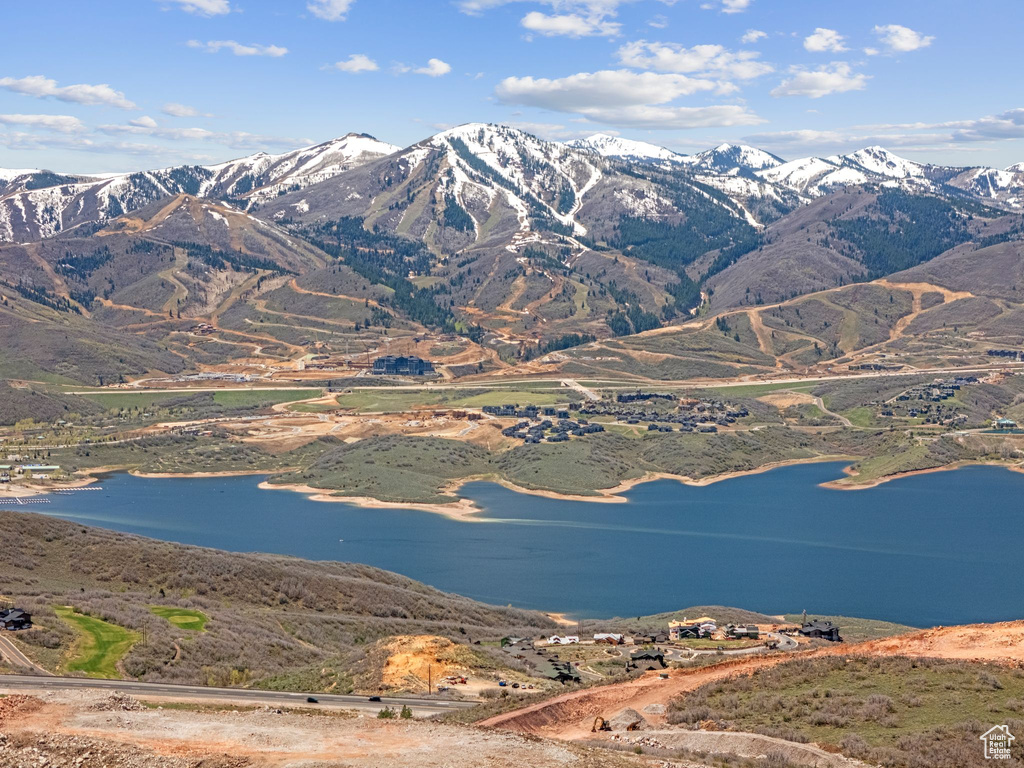 View of mountain feature featuring a water view