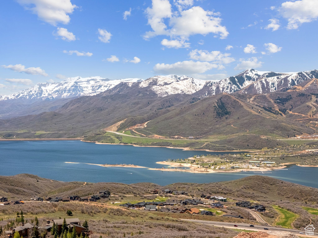 Mountain view with a water view