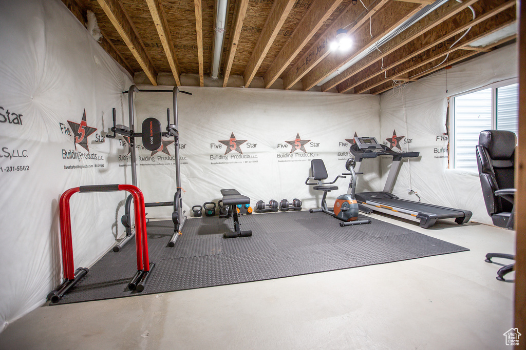 View of workout area
