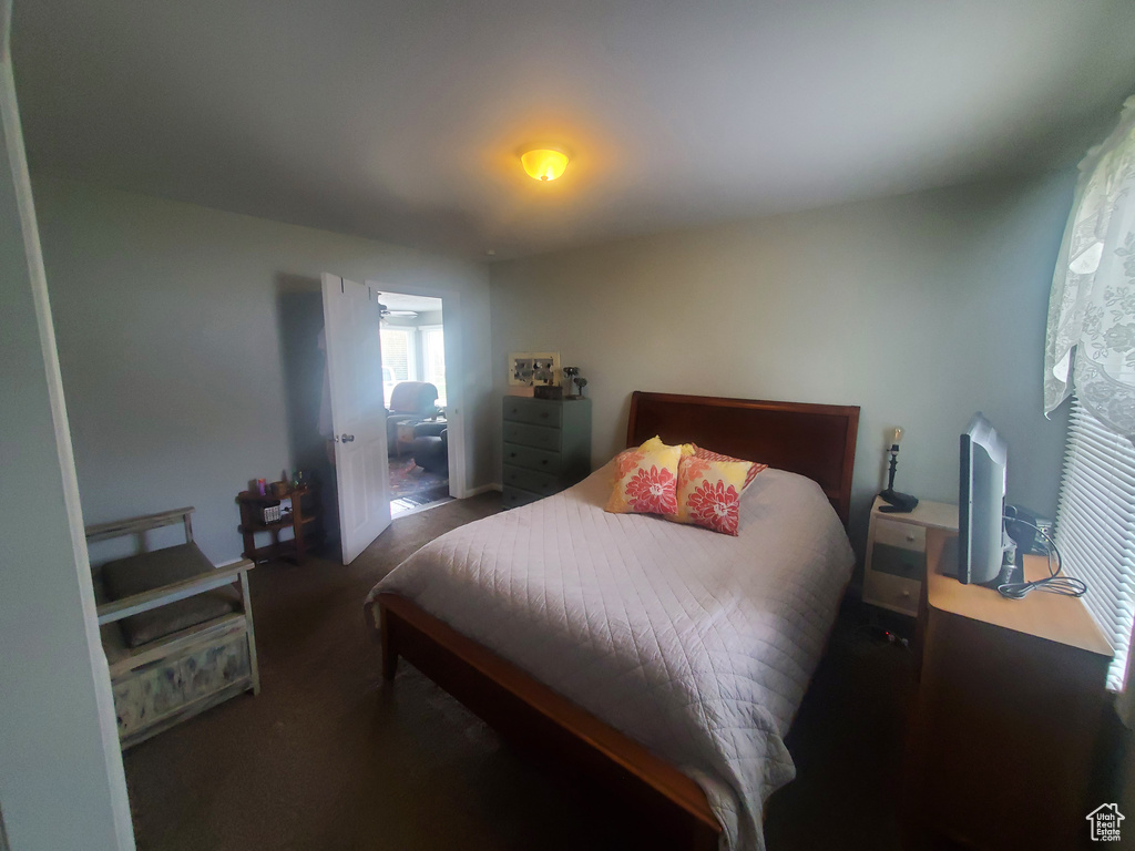 View of carpeted bedroom